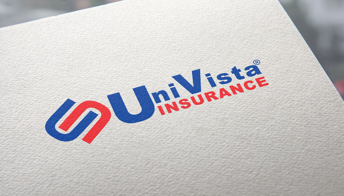 UniVista mockup logo on a paper 